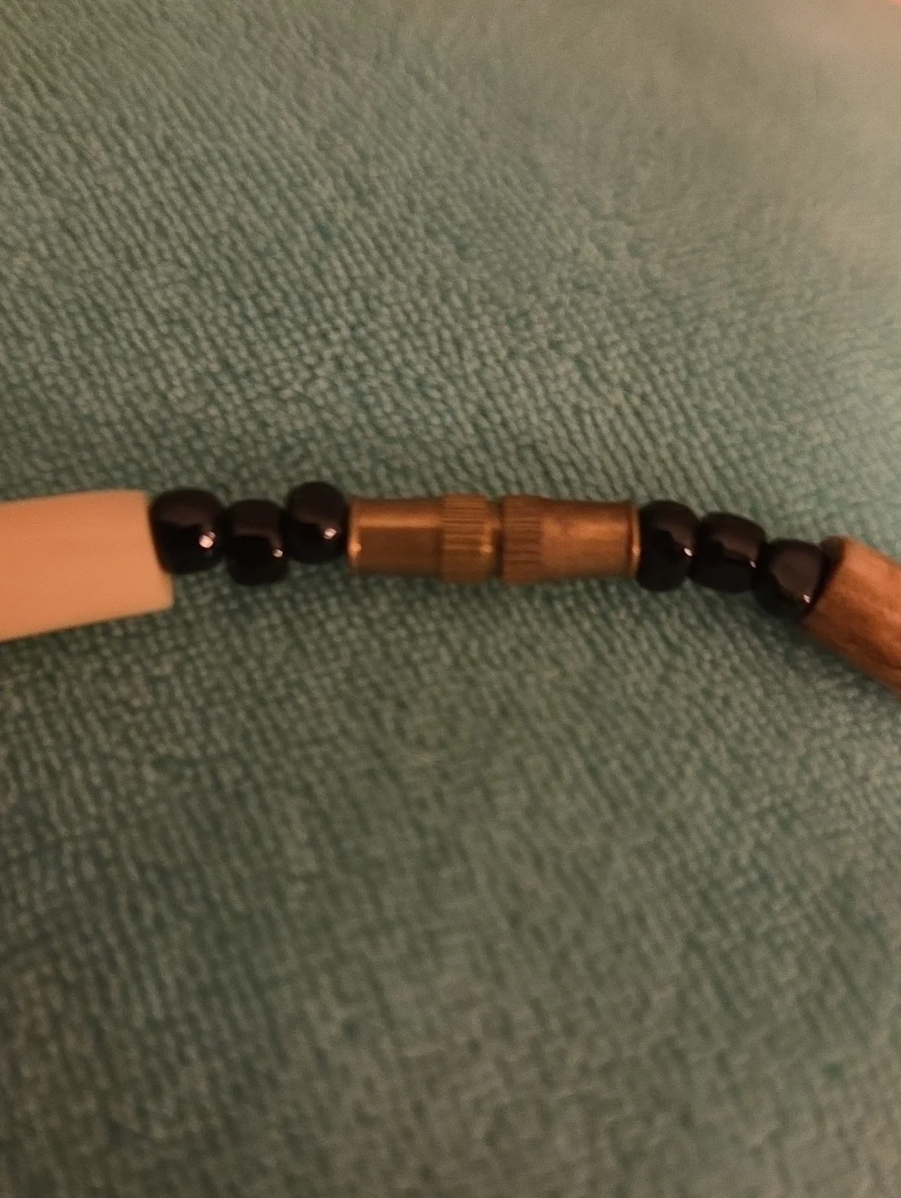 Vintage African Style Tribal Bone & Horn Necklace. Unisex.